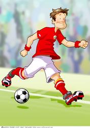 Football Dude Basic Red and White A4.