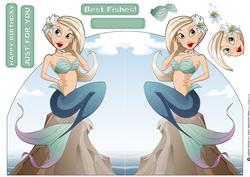 Blonde Hair Mermaid Dudess Shaped