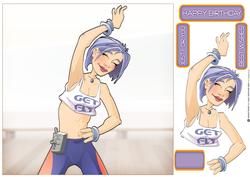Get Fit Dudess Purple 8x8 Quick Card