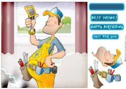 Electrician Dude 8x8 Quick Card