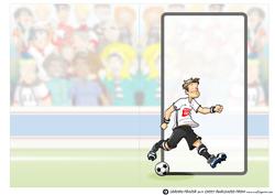 Football Dude Black, Red, White Insert