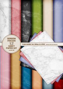 Plain Marble Athena 12 Sheet Backing Paper Kit