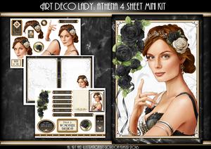 Art Deco Lady Athena Black 4 Sheet Mini Kit
