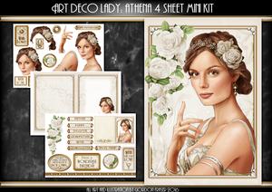 Art Deco Lady Athena Cream 4 Sheet Mini Kit