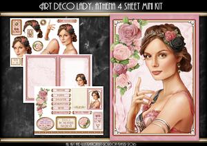Art Deco Lady Athena Light Pink 4 Sheet Mini Kit