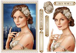 Art Deco Lady Athena Cream