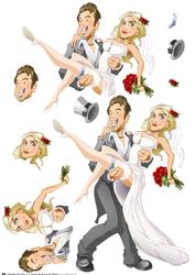 Just Married Blonde Decoupage Sheet