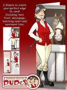 Horse Rider Lady Red Edge Dl Mini Kit