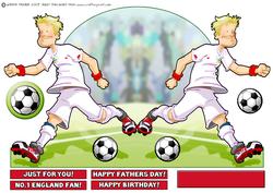 England Football Dude Shaped.
