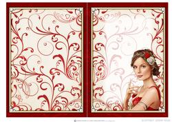 Art Deco Lady Athena Red Insert