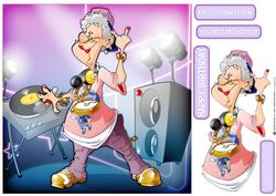Dj Granny 8x8 Quick Card
