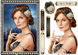 Art Deco Lady Athena Black