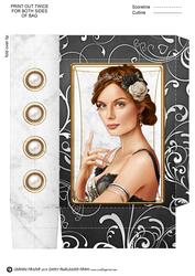 Art Deco Lady Athena Mini Bag Black