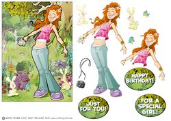 Curly Red Head Girl.