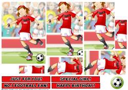Red and Black Football Girl Pyramid.