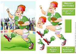 Ireland Rugby Lady.