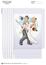 Just Married Blonde Mini Gift Bag