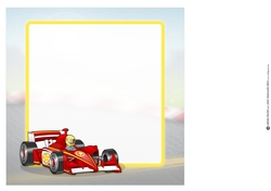 Formula 1 Racing Car Dude 8x8 Quick Card Insert
