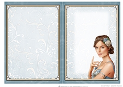 Art Deco Lady Athena Light Blue Insert