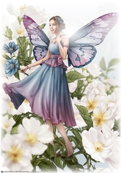 Ophelia Dark Blue A4