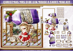 Mrs Christmas Sloe Gin Mouse 4 Sheet Mini Kit