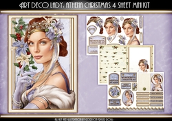 Art Deco Lady Christmas Athena Lilac 4 Sheet Mini Kit
