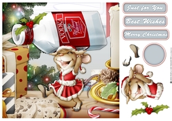 Mrs Christmas Vodka Mouse 8x8 Quick Card