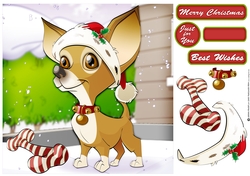 Chihuahua Christmas 8x8 Quick Card