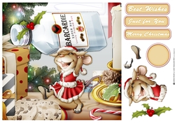 Mrs Christmas Rum Mouse 8x8 Quick Card