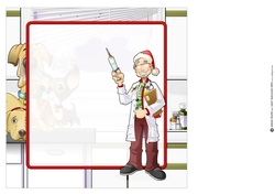 Christmas Vet Dude 8x8 Quick Card Insert