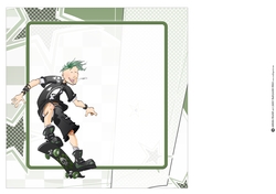 Skater Dude Green 8x8 Quick Card Insert