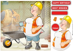 Builder Dudess 8x8 Quick Card