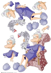 Granny Cool Decoupage Sheet