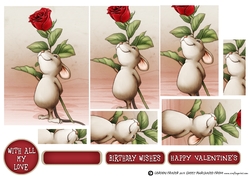 Valentines Rose Mouse Pyramid