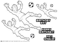 Football Goalkeeper Dude Digi Stamp.
