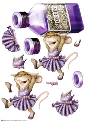 Mrs Sloe Gin Mouse Decoupage Sheet