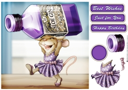 Mrs Sloe Gin Mouse 8x8 Quick Card