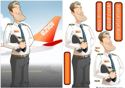 Airline Pilot Dude (Orange)