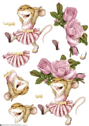 Mrs Mothers Day Mouse Decoupage Sheet