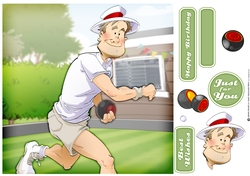 Lawn Bowls Dude 3 8x8