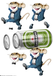 Mr Lager Mouse Decoupage Sheet