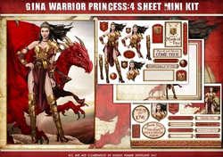 Gina Warrior Princess 4 Sheet Mini Kit (Red)