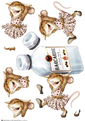Mrs Rum Mouse Decoupage Sheet