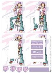13,14,15,16 Teenage Girl Chilling Inverted Pyramid.