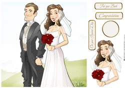 Just Married 2 8x8 Quick Card