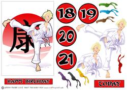 Karate Lady Numbers.