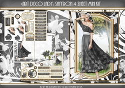 Art Deco Lady Saffron Black Mini Kit