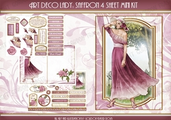 Art Deco Lady Saffron Dark Pink Mini Kit