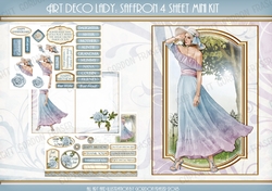 Art Deco Lady Saffron Light Blue Mini Kit