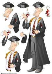 Graduation Dude Blonde Decoupage Sheet